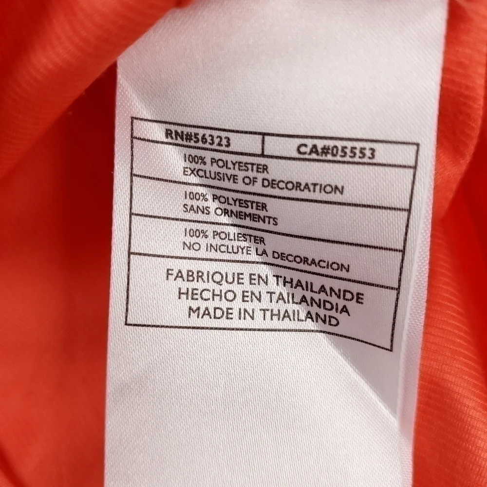 NIKE Golf Orange Wht Light Pullover Windbreaker M